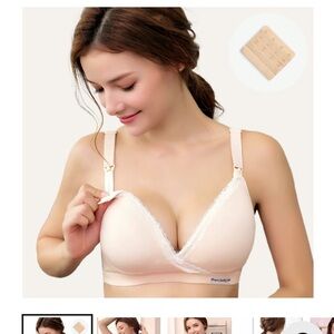 NWT Momifiq Maternity and Nursing Bra in Peach, Gray and Black Size XXL